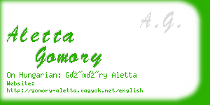 aletta gomory business card